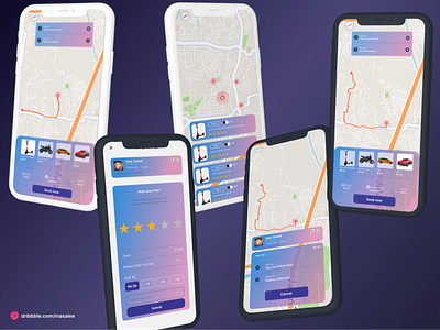 Public Transport App | Kamanamana App electricscooter exploration taxi transport ui