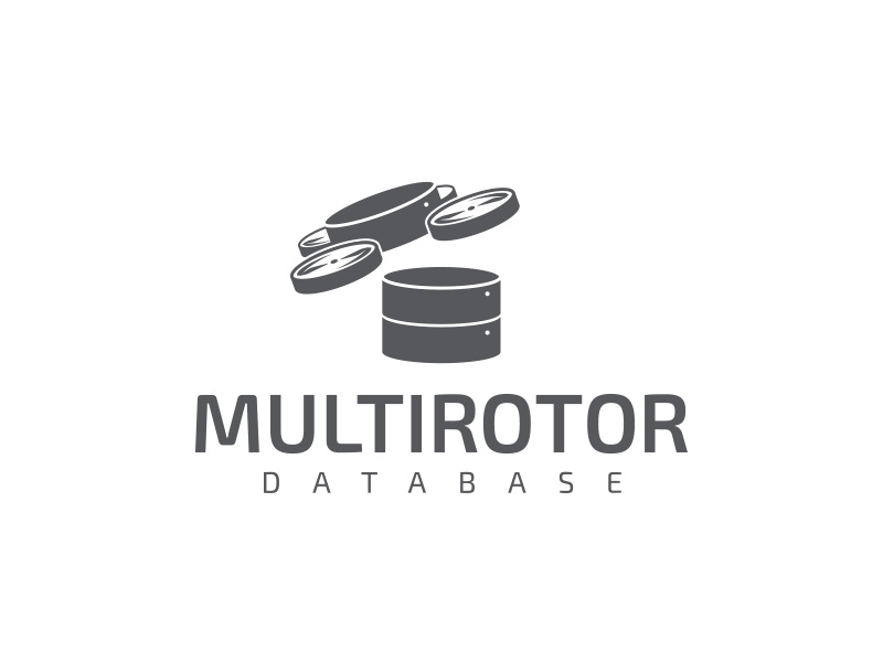 Multirotor Database logo design drone logo vector typography gabriel schut