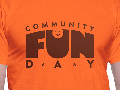 Community Fun Day - T-shirt bold church fall fun gabriel schut orange t shirt typography vector