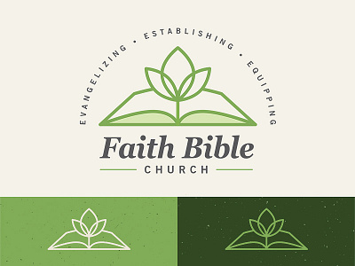 Faith Bible Church branding church gabriel schut green logo typography vector