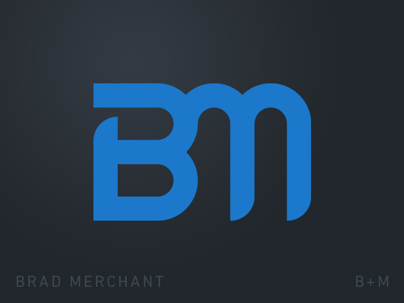 B+M Logo Monogram bm blue modern gabriel schut minimal typography monogram logo