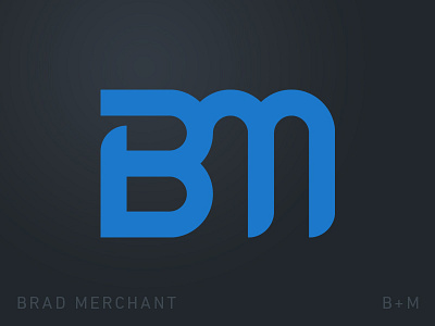 B+M Logo Monogram blue bm gabriel schut logo minimal modern monogram typography
