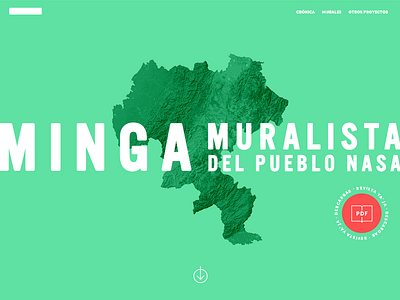 Minga Muralista clean colombia ui web