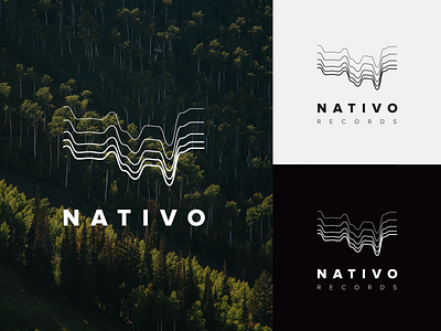 Nativo Records black branding identity label minimal music white