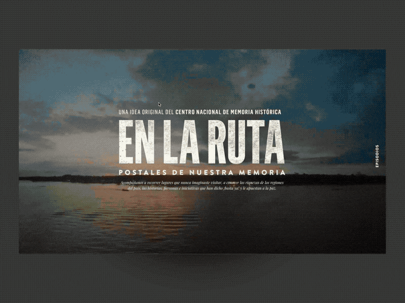 En la Ruta design development interaction layout motion project typography ui user ux web work