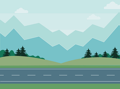 Country Road design illustration minimal vector