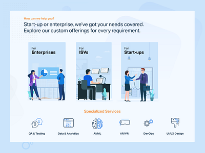 Company services design illustration ui vector web