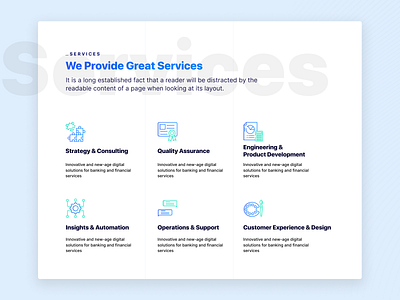 Web services section design minimal section services ui visual design web