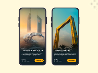 Explore UAE onboarding screen design designer dubai minimal mobile ui uae ui visual design