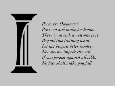 Persevere clean column endurance greek italics pillar poetry