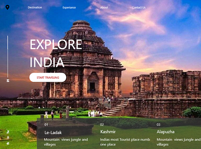 Tourism web portal animation app branding design illustration logo photoshop travel trees typography ui ux vector web