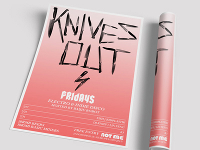 Knives Out poster design print typography