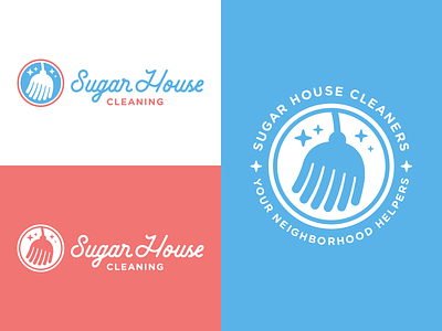 Sugar House Cleaning badge branding graphic design logo logo design salt lake city visual identity