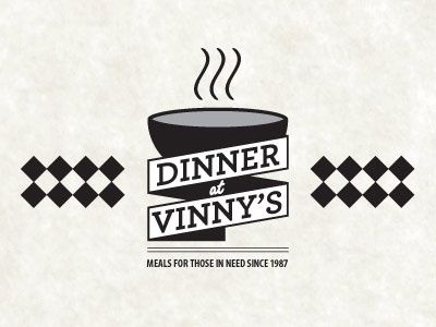 Dinner at Vinny's Concept Logo