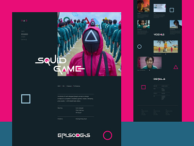 Squid game website design 3d animation app branding design graphic design icon illustration logo motion graphics typography ui ux vector