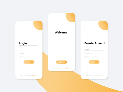 Simple Login Screen by Zatan UX on Dribbble