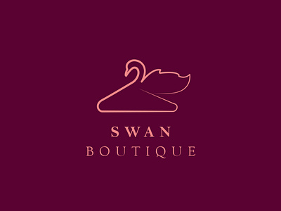 Swan Boutique @illustrator branding design icon illustration logo swan vector