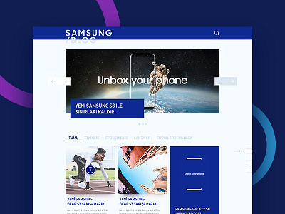 Samsung Blog Concept blog concept page samsung ui web web site