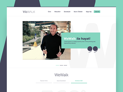 WeWalk Web Design design one page ui ux web web design wewalk