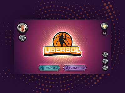 Uberbol app basketball game mobile ui
