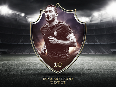 Francesco Totti as roma card card design football francesco italy roma soccer totti ui ux