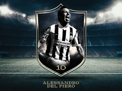 Alessandro Del Piero card del piero design football italy juventus soccer ui