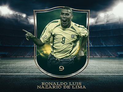 Ronaldo brasil brazilian card design football legend real madrid ronaldo soccer typography ui