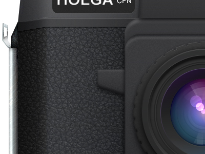 Holga CFN 120 camera icon leather lens metal plastic