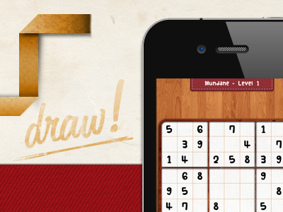Doku Website app brown game iphone leather orange paper realistic red sudoku texture website wood