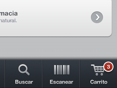 Primor app badge blue cart clean grey icons ios list shopping tabbar texture ui