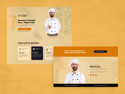 Landing Page, Learn the secrets of Coffee design digital marketing elementor figma graphic design infoproduct landing page photoshop web design webdesign wordpress