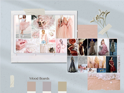 fashion mood board and research board