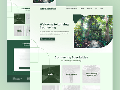 Lansing Conseling Landing Page branding green design landingpage mobile design nature design product design ui ui ux web design web page website