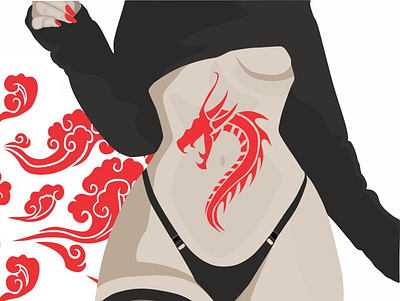 Dragon Girl animation bodypositivity design graphic design il illustration vector