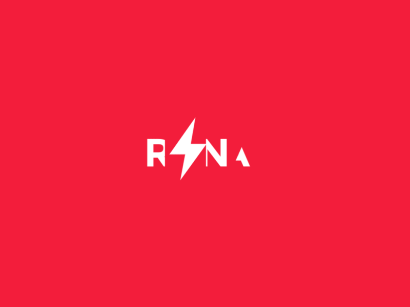 Rina Quick Logo Animation 2d animation after effects animated gif lightning logo loop mograph motion design motion graphics motionpictors thunder