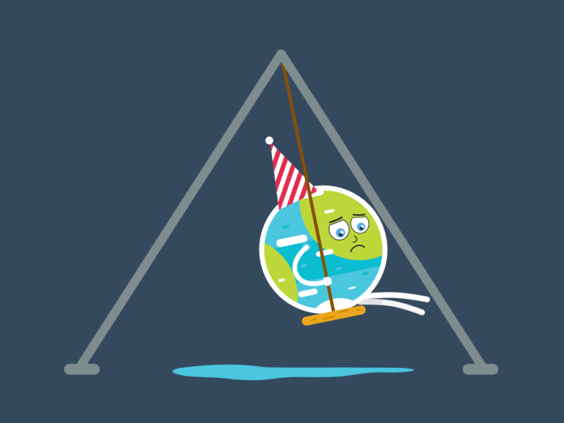 Celebrating Earth Day 2d animation after effects animation celebration day earth flat design gif loop melting shape layers swing