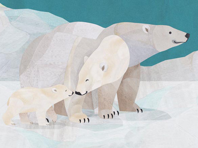 Test Illustration 2 For A New Polar Bear Book collage polar bear