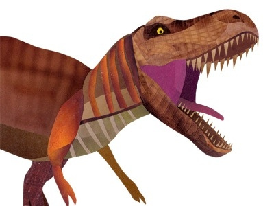 T Rex collage dinosaur