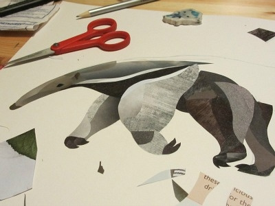 Giant Anteater Work In Progress collage giant anteater