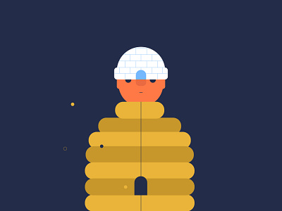 Stay home beehive home houses igloo illustration jacket minimalist stay home