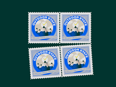 Stamp mountains outdoor protect stamp united states usa usps vote winter