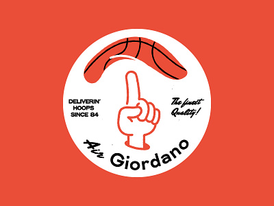 Air Giordano basketball illustration jordan michael jordan minimalist mj nba pizza sticker