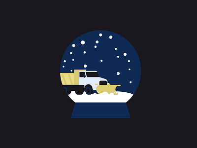 Snowplow canada christmas holidays illustration minimalist north snow snowing snowplow truck winter