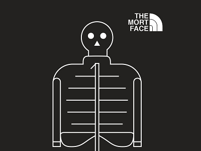 The Mort Face halloween illustration october skeleton spooky the north face