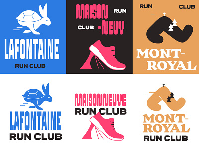 Montréal Run Club canada club illustration logo minimalist montreal quebec run running sport trail