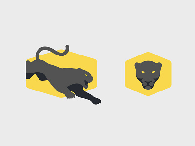 Panther animal felin icon jaguar jungle logo panther transport truck yellow