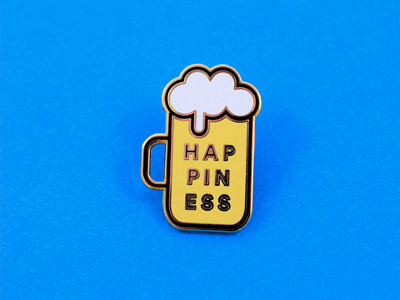 Hapiness beer cool enamel pins fun hapiness pin spring valley cruise