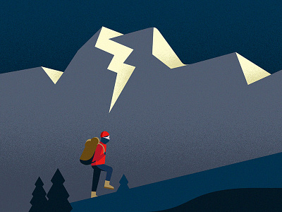 Dangers of mountain climbing bold climb dangers everest flash hike illustration lightning mountain