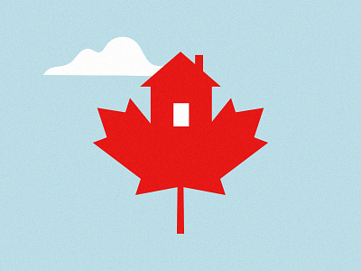 Living in Canada canada canadian flag home house leaf live maple leaf minimalist newcomers