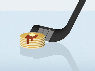 Montreal canada canadien fun habs hockey illustration joke minimalist montreal pancake quebec